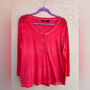 Lauren by Ralph Lauren.  Women’s Size Large.  Bright Coral Pink.